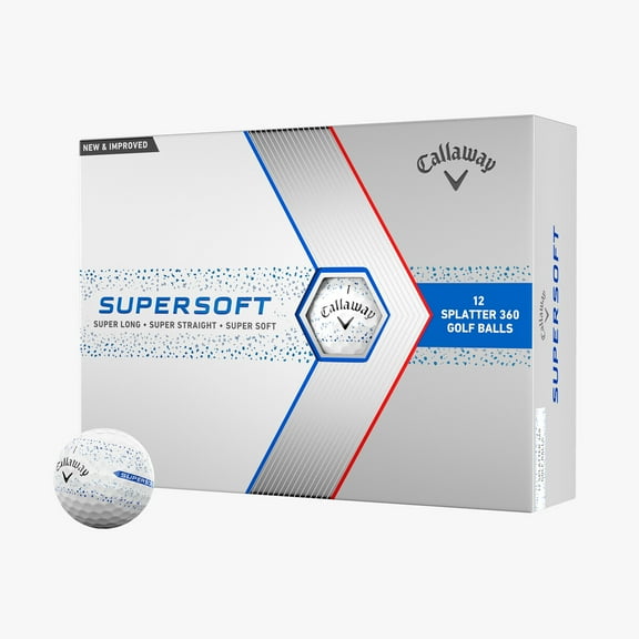 Callaway Golf 2023 Supersoft Splatter Blue Golf Ball 12pk