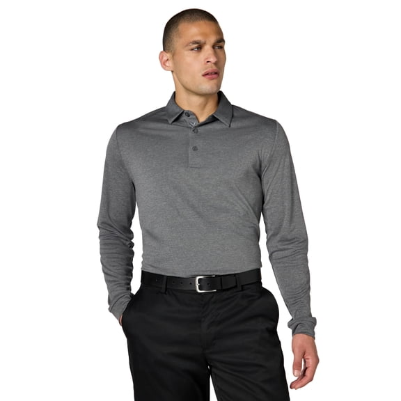 Callaway Golf Swing Tech Essential Long Sleeve Polo Quiet Shade Heather XXL