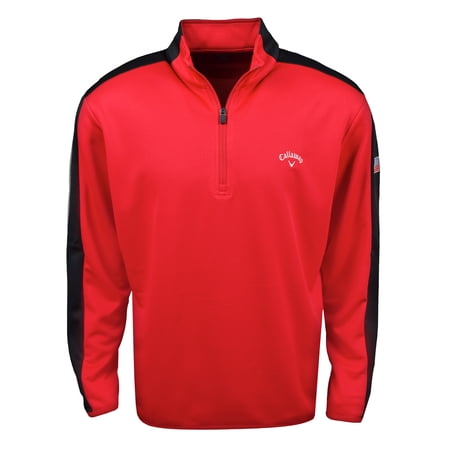 Callaway Golf Waffle Fleece 1/4 Zip Pullover Lychee Large