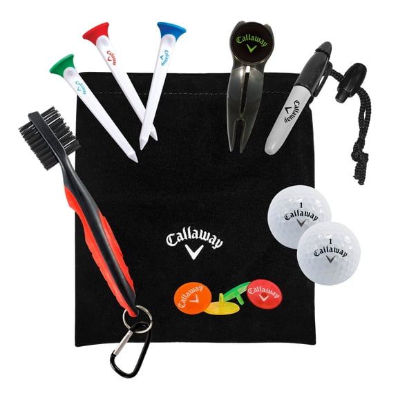 Callaway Golf on-Course Starter Set -Includes Black Velour Pouch