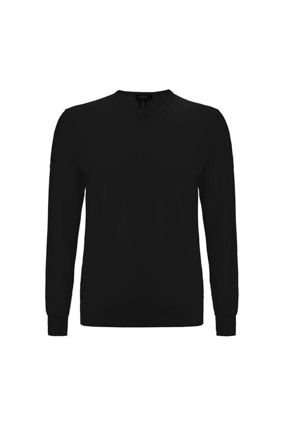 LS HIGH V NECK SWEATER - ANTRACITE - M