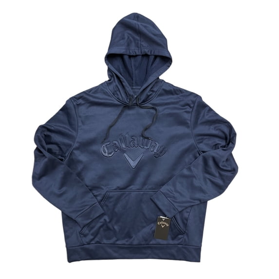 Callaway Men's Fleece Embossed Logo Pullover Hoodie With Front Kangaroo Pocket