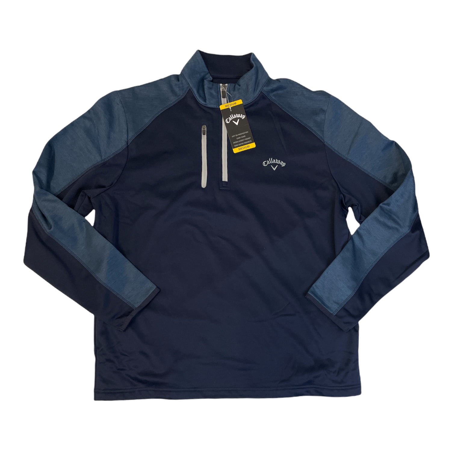 Callaway Men's Mock Neck Quarter Zip Tech Fleece Athletic Long Sleeve