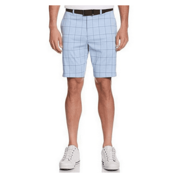 Callaway, Men's Opt-Dri Shorts, Cornflower Blue Plaid, Size 34