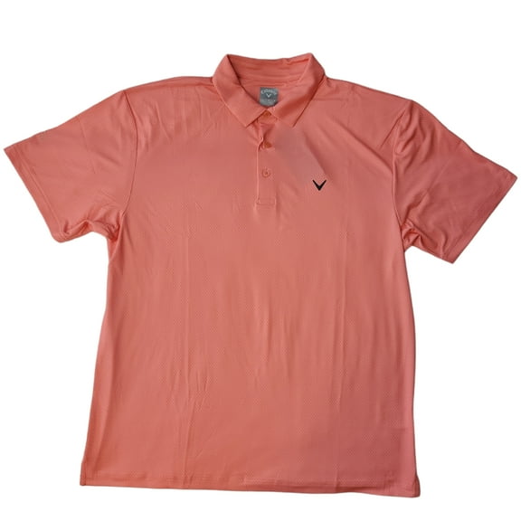 Callaway Men's Performance Short Sleeve Moisture-Wicking Golf Polo (Living Coral, S)
