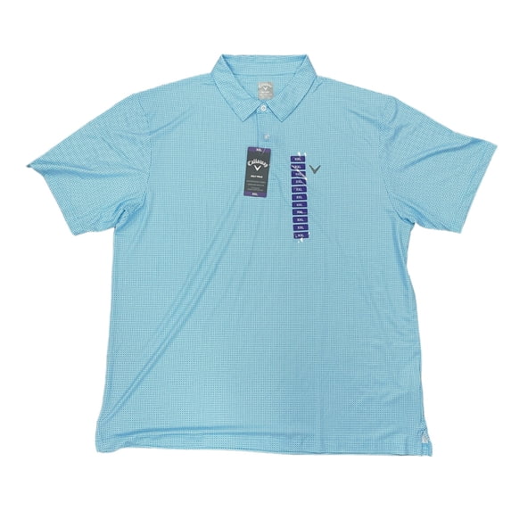 Callaway Men's Performance Stretch Moisture Wicking Short Sleeve Golf Polo (Spring Break, XXXL)