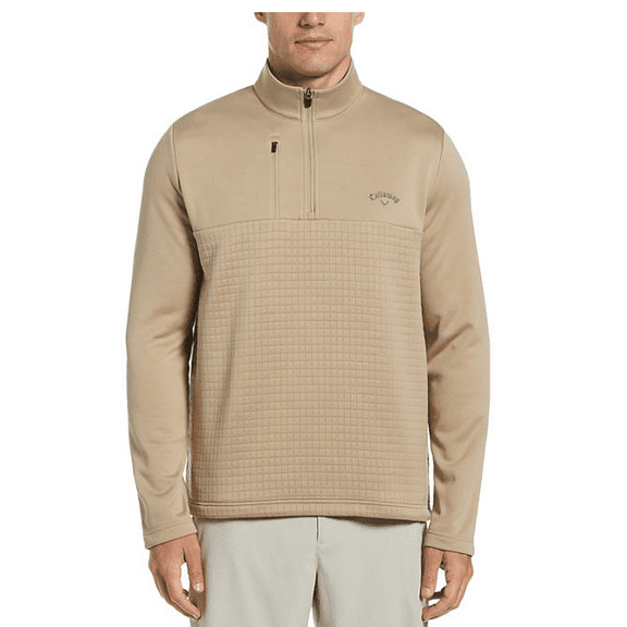 Callaway Men's Quarter Zip Pullover Chinchilla XXL