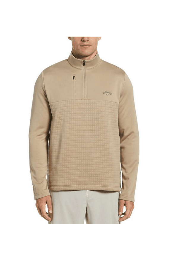 Men's Quarter Zip Pullover Chinchilla XXL