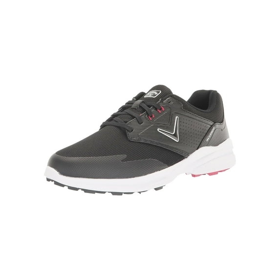 Callaway Men's Solana V2 Spikeless Golf Shoes-Waterproof, 8.5 Medium Black/Red -