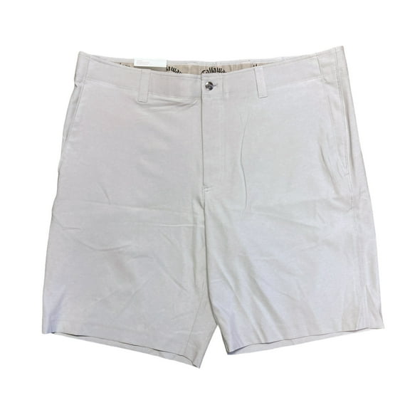 Callaway Men's Stretch Opti Dri Media Pocket Performance Golf Short (Pearl Grey Heather, 38)