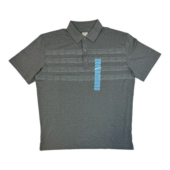 Callaway Men's Stretch Soft Easy Care Short Sleeve Polo Golf Shirt Gray S