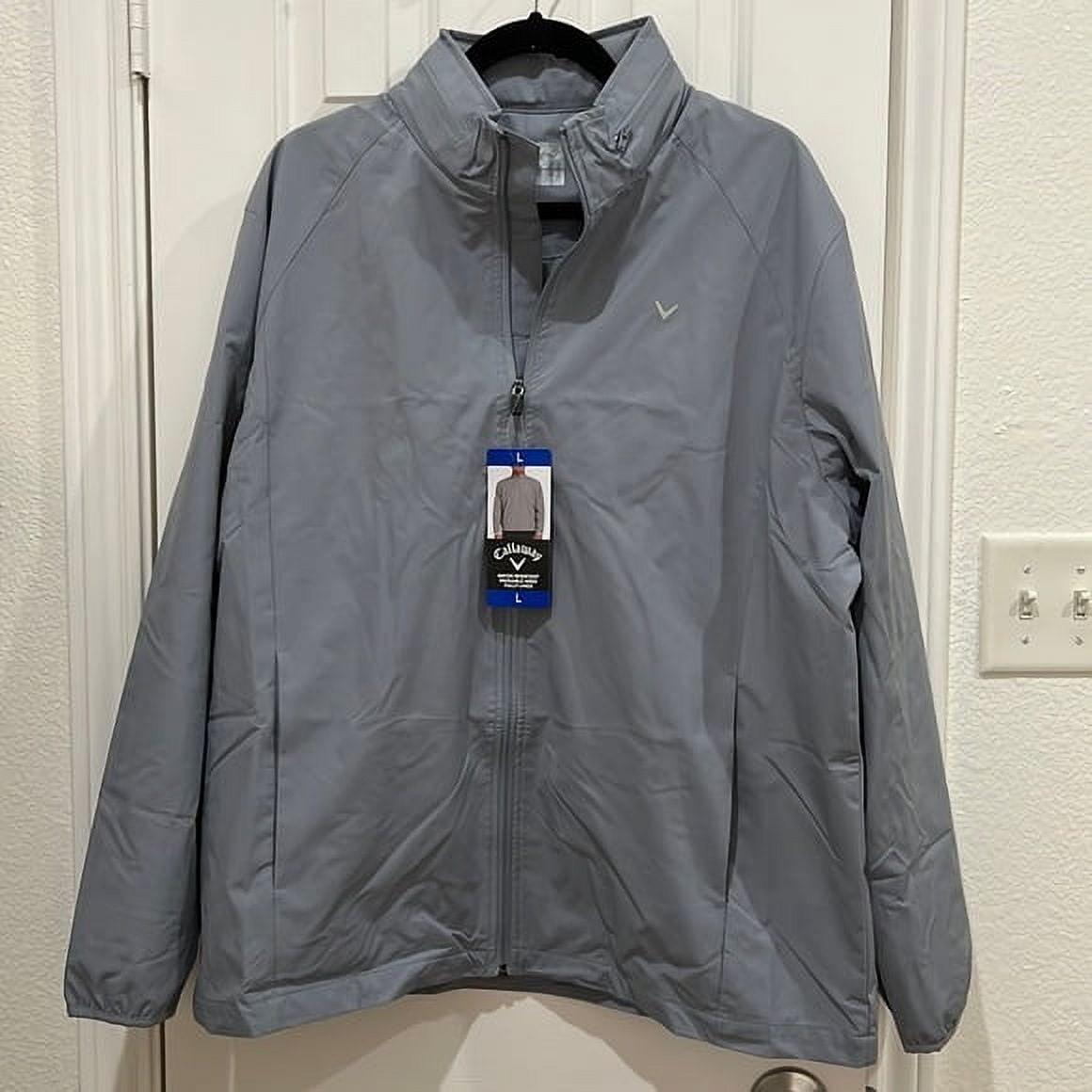 Callaway グレー ジャケット未使用 Callaway Men's Water Resistant Fully Lined Full Zip Jacket with