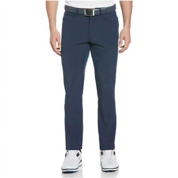 Callaway Golf Men's Everplay 5-Pocket Flat Front Pants, 32Wx32L Navy Heather -