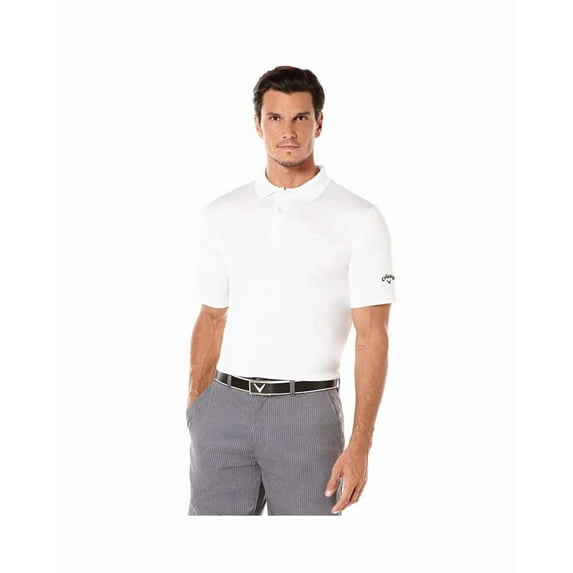 Callaway Golf Mens Solid Opti-Dri Stret Bright White M