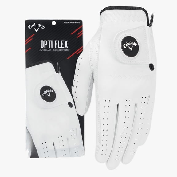 1 NEW Callaway Opti Flex Golf Glove White - Men's Size S RH