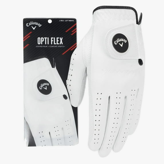 1 NEW Callaway Opti Flex Golf Glove White - Men's Size S RH