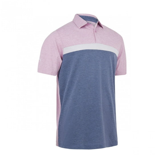 Callaway SOFT TOUCH COLOUR BLOCK POLO PINK SUNSET HTR - M