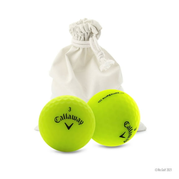 Callaway SuperHot - Yellow Matte - Quantity 12 in Eco-Friendly Bag (Professionally Recycled)