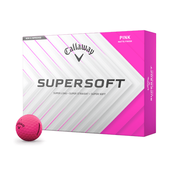 Callaway SuperSoft 2025 Golf Balls 12pk, Matte Pink