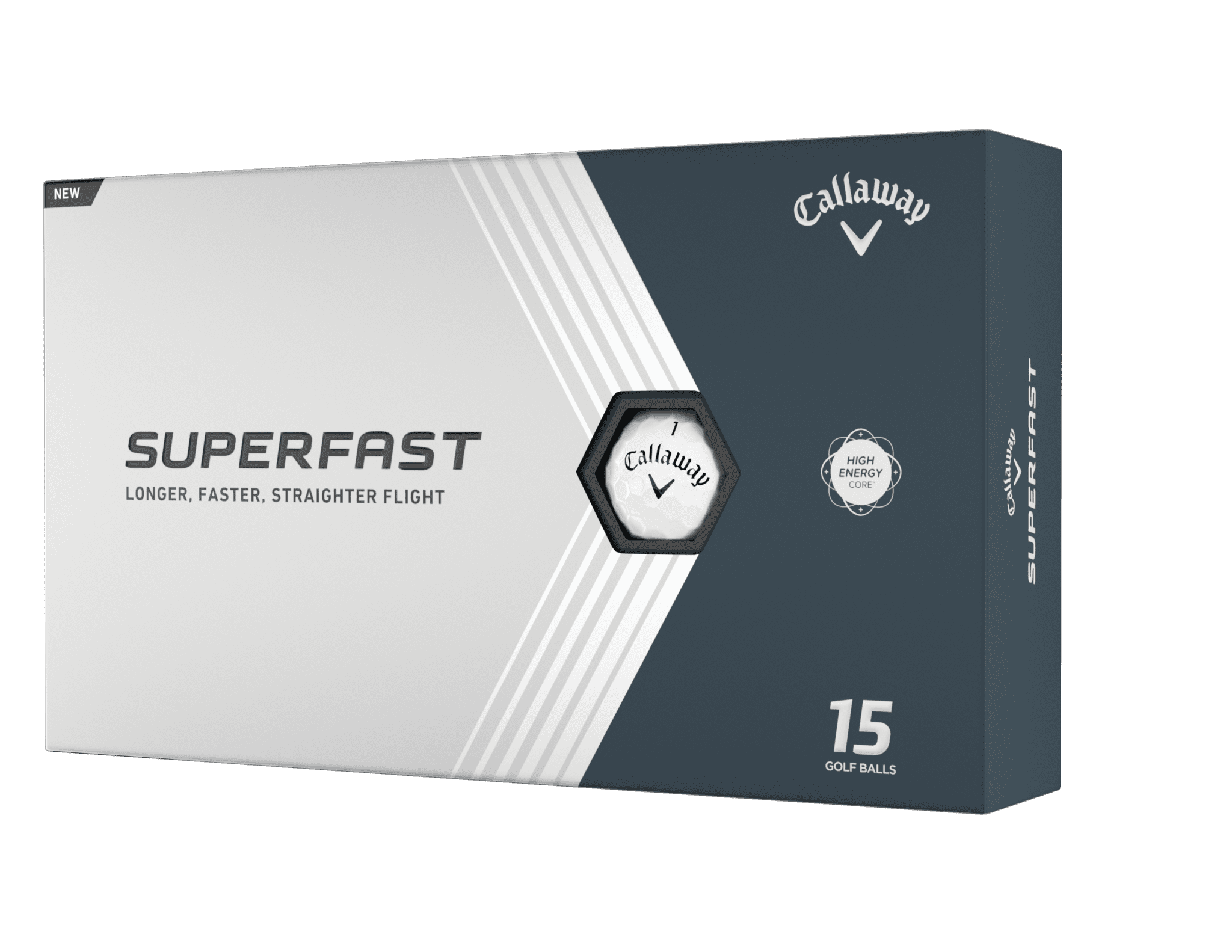 Callaway Superfast 2022 Golf Balls, White, 15 Pack