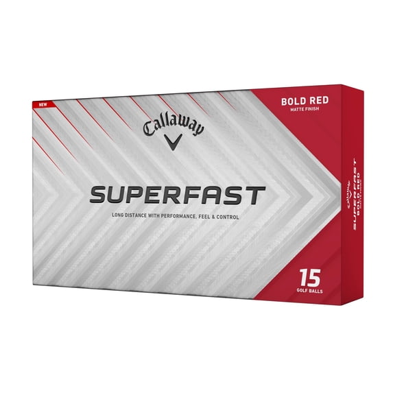 Callaway Superfast 2025 Golf Balls 15pk, Bold Red