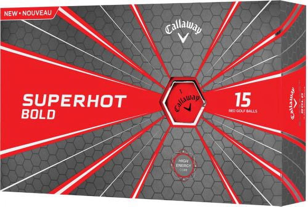 Callaway Superhot Golf Balls, Matte Red, 15 Pack