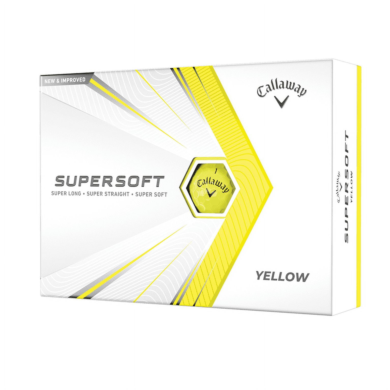 Callaway Supersoft 2021 Golf Balls, Yellow, 12 Pack 