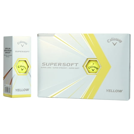 Callaway Supersoft 2021 Golf Balls, Yellow, 12 Pack