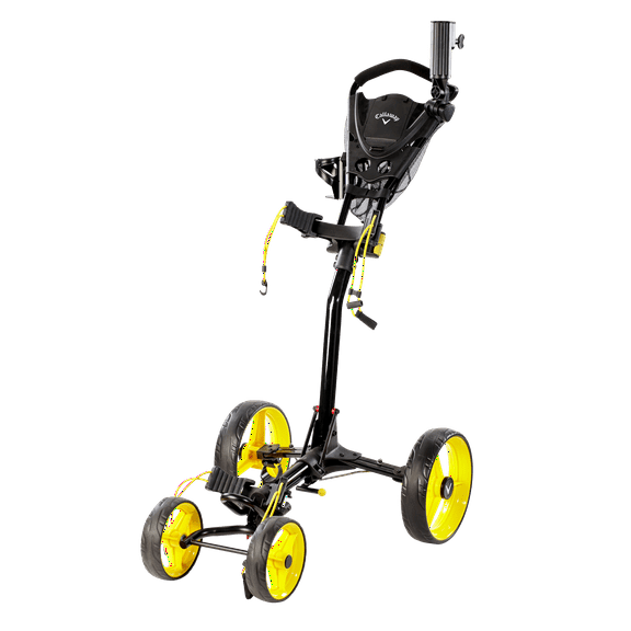 Callaway Trek Compact Push Cart, Black and Yellow, Lightweight and Portable
