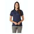 thumbnail image 1 of Callaway Women's Golf Short Sleeve Solid Ottoman Polo Shirt, Navy, M, 1 of 1