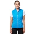 thumbnail image 1 of Callaway Women's Lightweight Chevron Quilted Golf Vest (Blue Sea Star, X-Large), 1 of 4