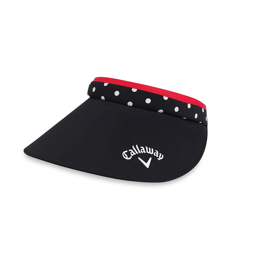 Callaway Womens Large Brim Clip Visor (Black, One Size) 2016 Hat NEW