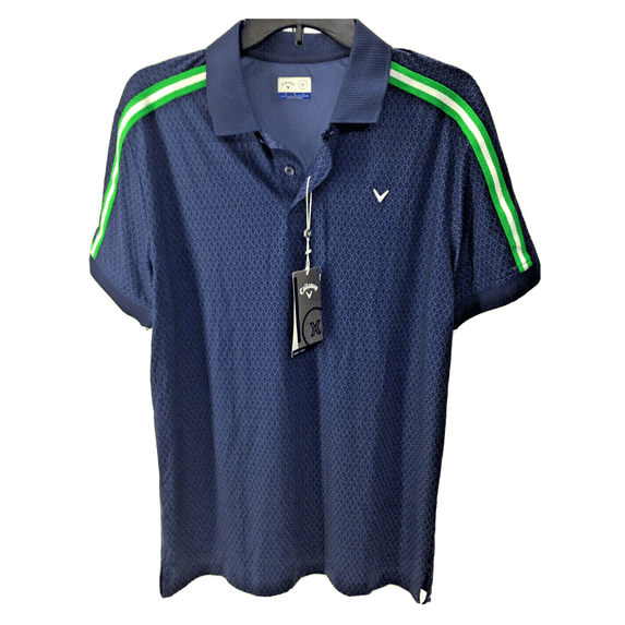 Callaway X Men's Opti-Dri Short Sleeve Polo Shirt, Dress Blues, M