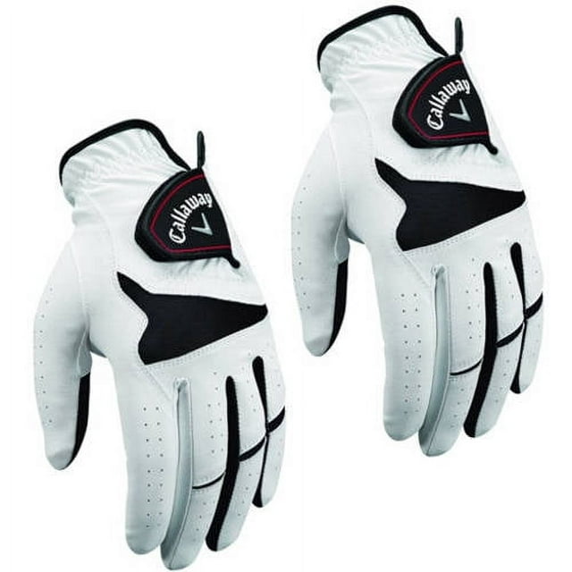 Callaway XXT Xtreme Golf Glove, 2 Pack, White (Worn on Left Hand)