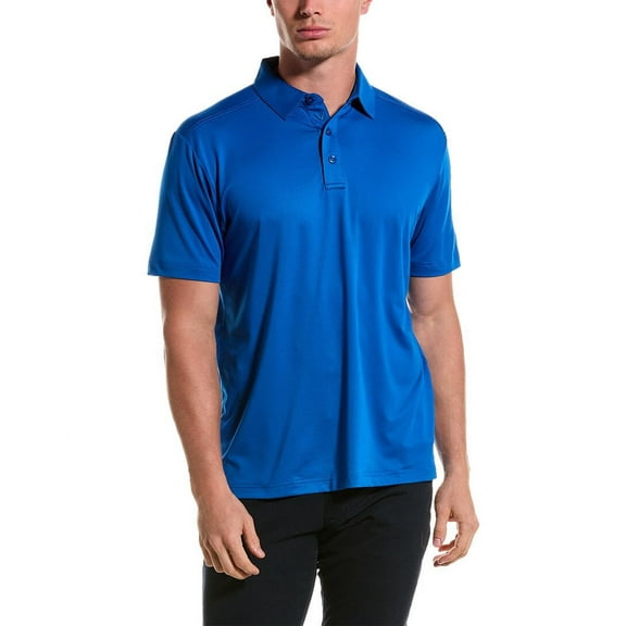 Callaway mens Micro Hex Solid Polo Shirt, S, Blue