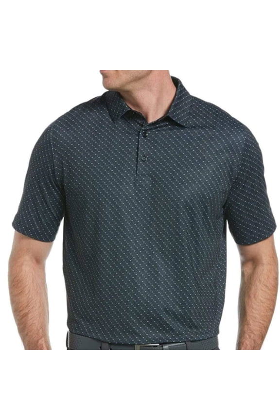 mens Swing Tech All Over Chev Printed Polo Shirt, S, Black