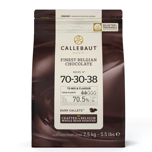 Callebaut 70% dark chocolate GGA1 chips (callets) 2.5kg
