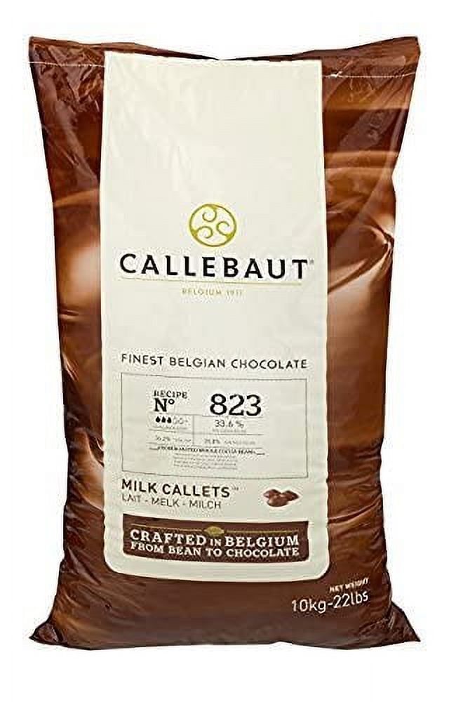 Callebaut 823 Milk Chocolate Callets 22 LBS Belgian Baking Chocolate