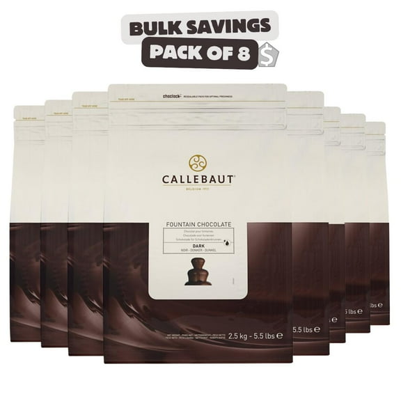Callebaut N811 Dark Chocolate Callets for Fountains 5.5 lb. - 8/Case
