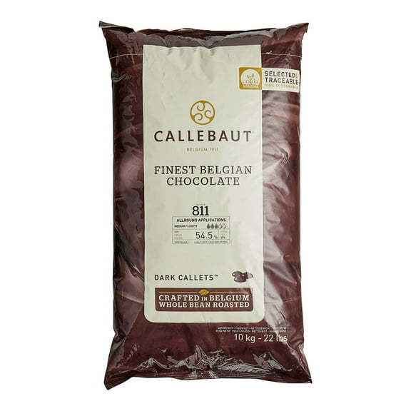 Callebaut Recipe 811 Dark Chocolate Callets 22 lb.