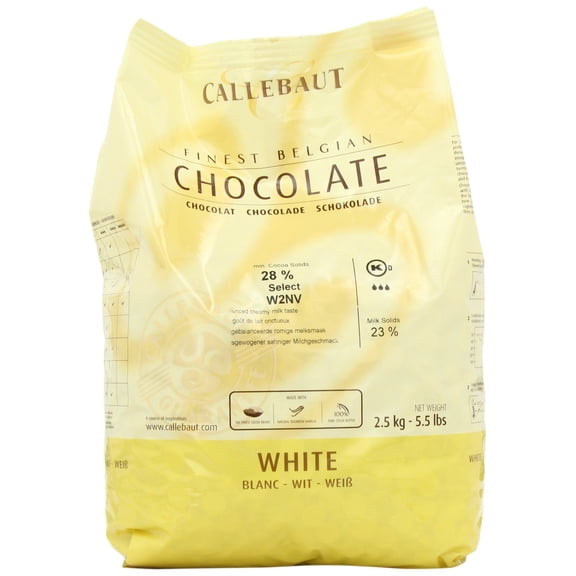 Callebaut - W2 White GGA1 Chocolate Callets - 5.5 lb Bag