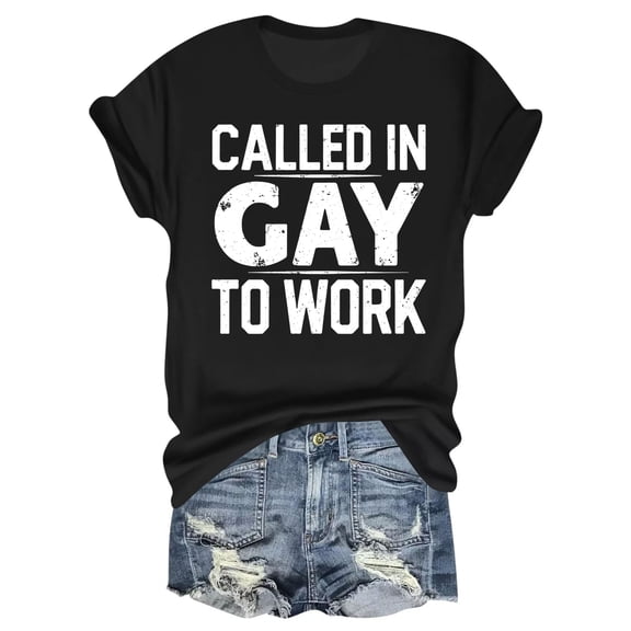 Called In Gay To Work T-Shirt – Bold Typography Design – LGBTQ  Pride Statement – Perfect for Pride Events or Everyday Empowerment