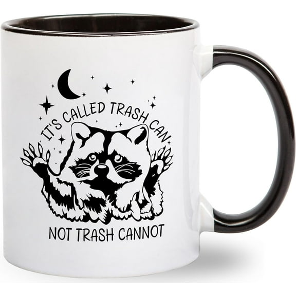It's Called Trash Can Not Trash Cannot Coffee Mug - Office Coworker Birthday Gift Idea for Him or Her  Funny Raccoon Gag Present For Best Friend Men Women Boyfriend Girlfriend - 11 oz Novelty Cup