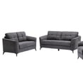 thumbnail image 1 of Callie Gray Woven Fabric Sofa Loveseat Living Room Set, 1 of 9