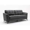 thumbnail image 1 of Callie Gray Woven Fabric Sofa with Tufted Cushion and Metal Legs, 1 of 6