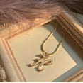 thumbnail image 1 of Calligraphy Alphabet Initial Letters Pearl Necklace, 1 of 13