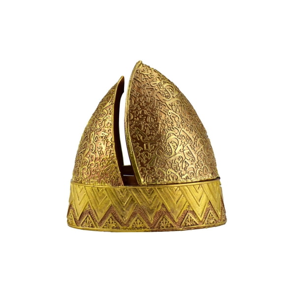 Calligraphy Arched Beehive Dome Style Closed Incense Bakhoor Burner - Gold