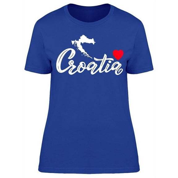Calligraphy Croatia T-Shirt Women -Image by Shutterstock, Female 3X-Large