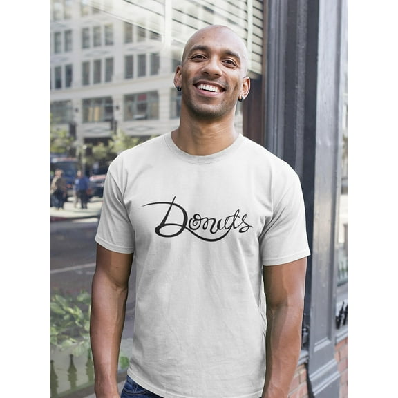 Calligraphy Donut Swirl T-Shirt Men -Image by Shutterstock, Male Small