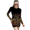 thumbnail image 1 of Calligraphy Of A Persian Poem Autumn Winter O Neck Long Sleeve Women'S Dress New Fashion Loose Dresses Calligraphy Illustration, 1 of 3